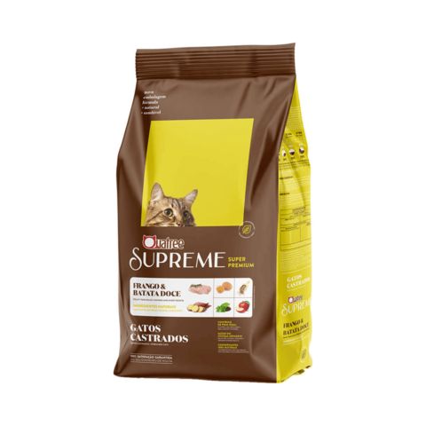 Ração Quatree Supreme Frango E Batata Doce Gatos Castrados 10,1kg