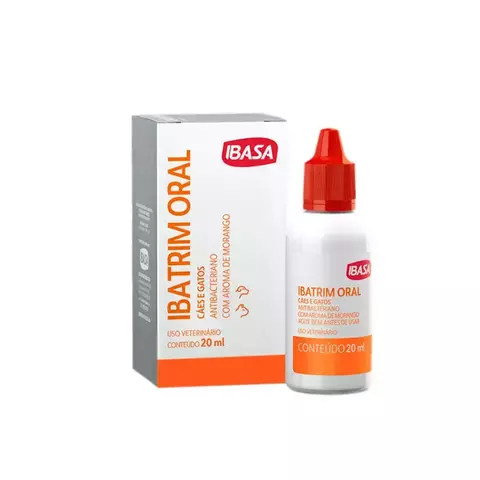 Antibacteriano Ibatrim - Cães e Gatos Ibasa 20ml