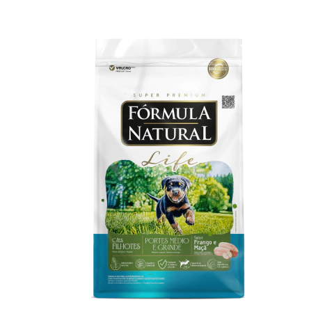 Ração Formula Natural Life Cães Filhote Medio Grande 15kg