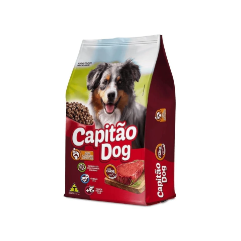 Ração Capitão Dog Cães Adultos Sabor Carne 20 kg