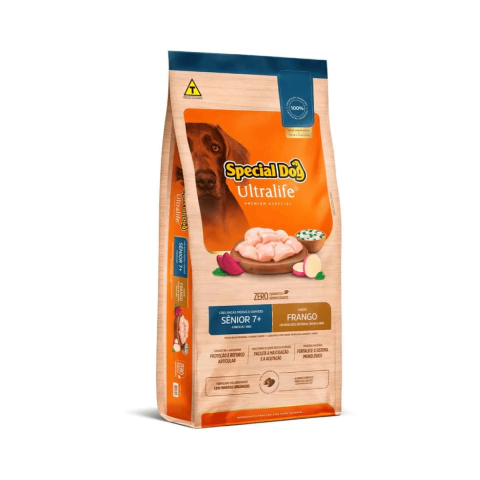 RAÇÃO SPECIAL DOG ULTRALIFE CÃES RAÇAS MÉDIAS E GRANDES SÊNIOR 7+ SABOR FRANGO 15KG