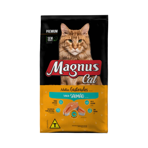 Ração Magnus Cat Premium Gatos Adultos Castrados Salmão 10,1 Kg