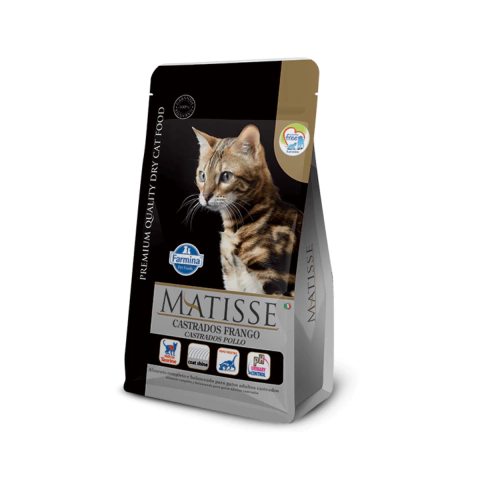 RAÇÃO FARMINA MATISSE FRANGO GATOS ADULTOS CASTRADOS 2KG