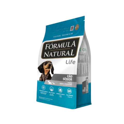RAÇÃO FORMULA NATURAL LIFE CÃES SENIOR PEQUENO PORTE MINI 1KG