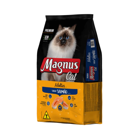 RAÇÃO MAGNUS CAT SALMÃO GATOS ADULTOS 10,1 KG