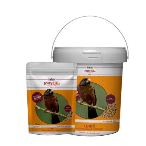 Ração Long Life Pequenos Pets Curió com Sementes 300g