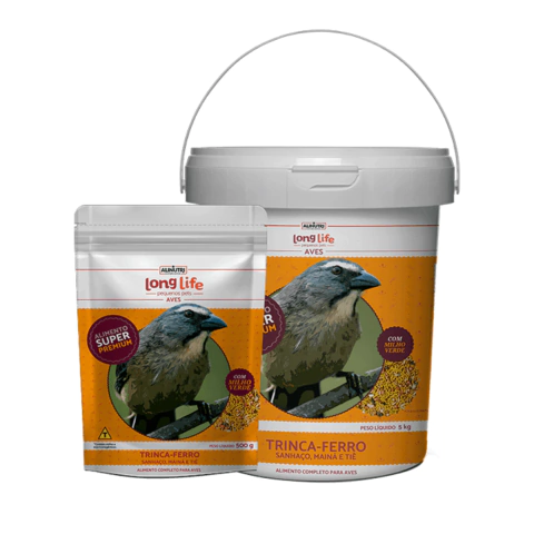 Ração Long Life Pequenos Pets Trinca-ferro, Sanhaço, Mainá e Tiê com Milho Verde 500g