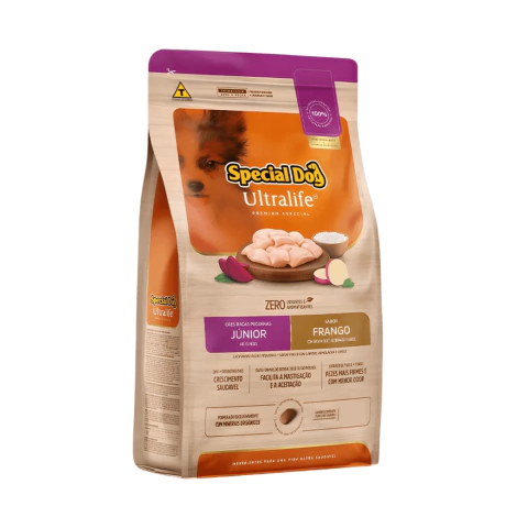 RAÇÃO SPECIAL DOG ULTRALIFE CÃES FILHOTES RAÇAS PEQUENAS JÚNIOR SABOR FRANGO 15KG