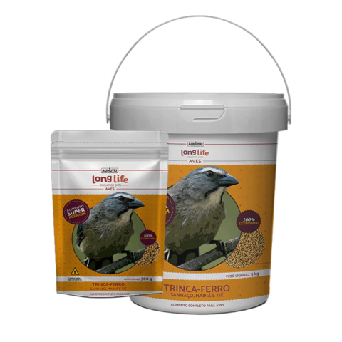 Ração Long Life Pequenos Pets Trinca-ferro, Sanhaço, Mainá e Tiê 100% Extrusado 300g