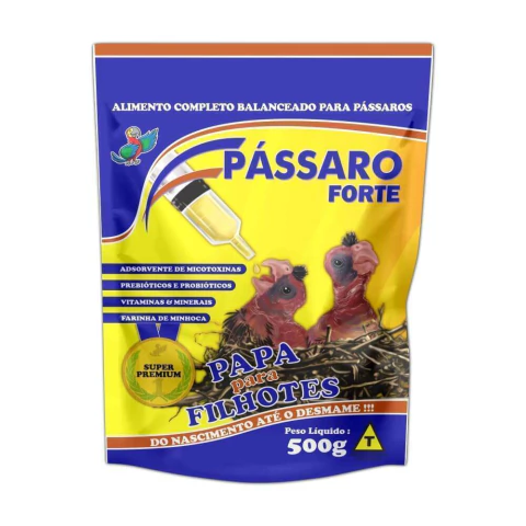 Ração Papa Filhotes Pássaro Forte 500g