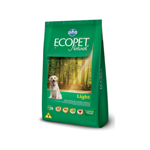 RAÇÃO ECOPET NATURAL LIGHT RAÇAS MÉDIAS 15kG