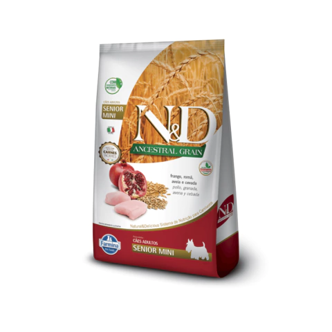 Ração Farmina N&D Ancestral Grain Canine Frango Sênior Mini Raças Pequenas 2,5kg