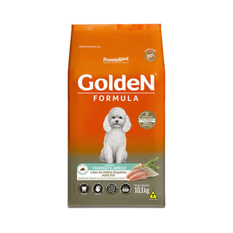 Ração Golden Formula Cães Adultos Pequeno Porte Sabor Frango e Arroz 10kg