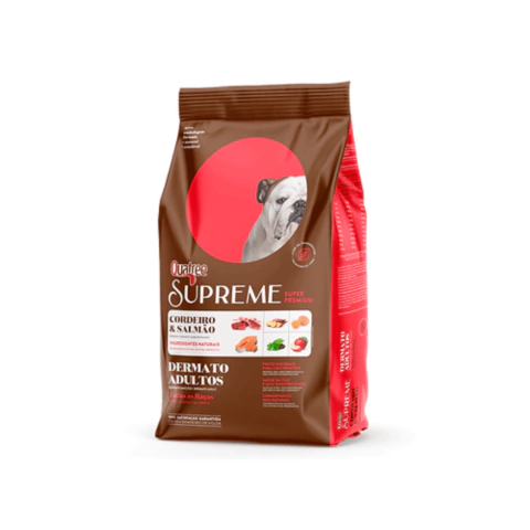 Ração Quatree Supreme Dermato Cães Adultos Sabor Cordeiro e Salmão 3kg