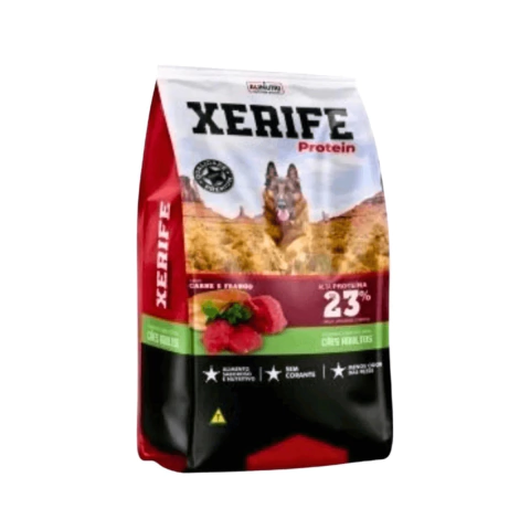 RAÇÃO XERIFE PREMIUM PROTEIN CÃES ADULTOS CARNE 15KG