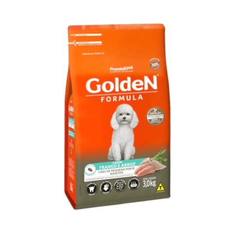 Ração Golden Fórmula Cães Adulto Porte Pequeno Frango E Arroz 3kg