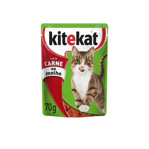 Ração Kitekat Sachê Carne Gatos Adultos 70g