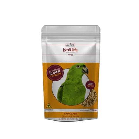 Ração Long Life Pequenos Pets Papagaio com Frutas 700g
