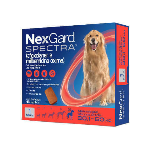 Antipulgas, Carrapatos e Vermífugo NexGard Spectra Cães de 30,1-60 kg