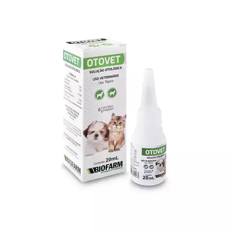 Otovet Solução de Tratamento Otológico Cães e Gatos 20mL Biofarm