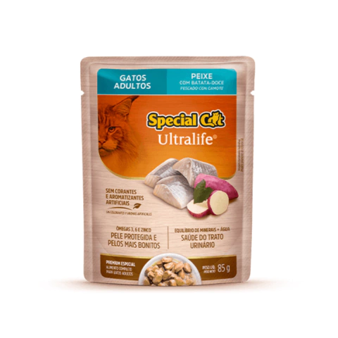 Ração Úmida Special Cat Sachê Peixe Gatos Adultos - 85g