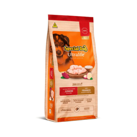 RAÇÃO SPECIAL DOG ULTRALIFE CÃES FILHOTES RAÇAS MÉDIAS E GRANDES JÚNIOR SABOR FRANGO 15KG