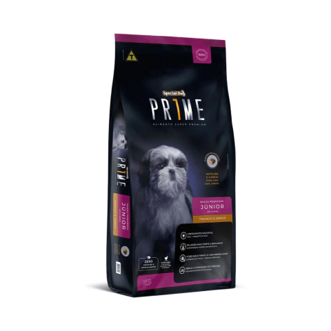 RAÇÃO SPECIAL DOG PRIME JÚNIOR CÃES FILHOTES DE PORTE PEQUENO SABOR FRANGO E ARROZ 3KG