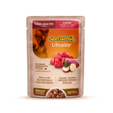 Ração Úmida Special Dog Sachê Carne Cães Adultos - 100g