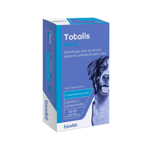 Vermífugo Totalis Maxi Cães 2 comprimidos