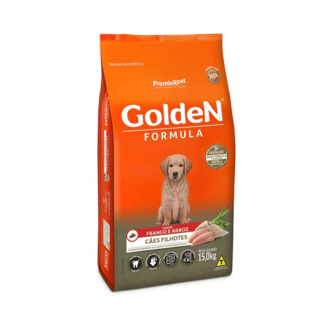 Ração Golden Fórmula Cães Filhotes Frango e Arroz 15kg