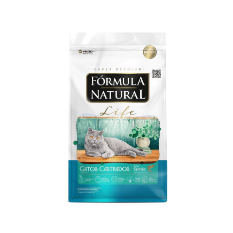 Ração Formula Natural Life Gatos Castrados 7kg Salmão