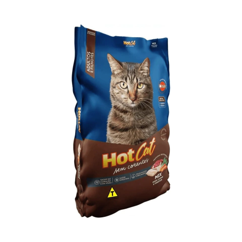 Ração Hot Cat Mix Sem Corantes Gatos Filhotes e Adultos 20KG