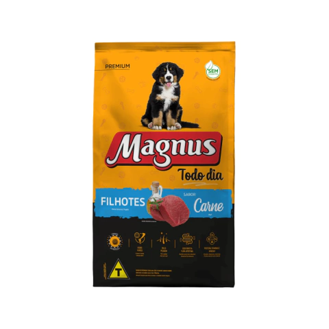 Ração Magnus Premium Cães Todo Dia Filhotes Sabor Carne 20 Kg