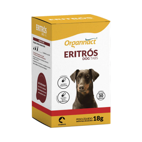 Suplemento Vitamínico Organnact Eritrós Tabs Cães 18g
