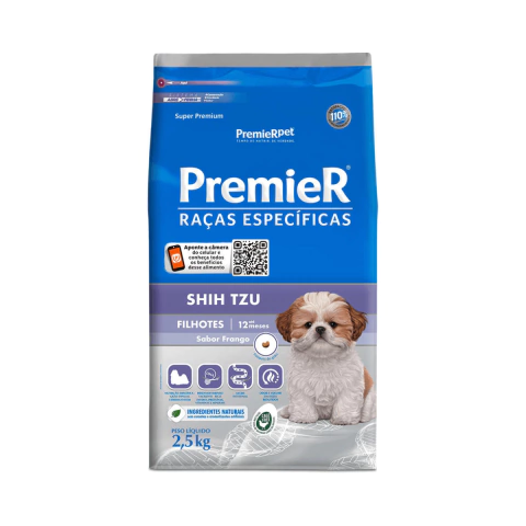 Ração PremieR Raças Específicas Shih Tzu Filhote Porte Pequeno 2,5KG