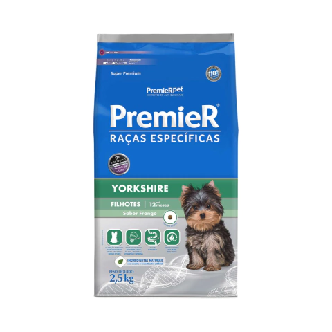 Ração Premier Raças Específicas Yorkshire Filhotes Porte Pequeno 2,5 KG