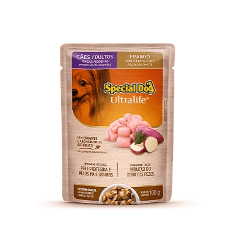 Ração Úmida Special Dog Sachê Frango Cães de Raças Pequenas - 100g