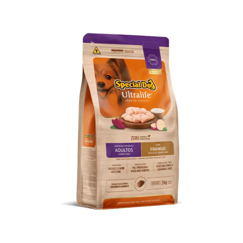 RAÇÃO SPECIAL DOG ULTRALIFE ADULTO PEQUENO 3KG FRANGO