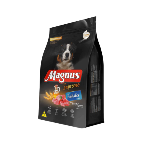 Ração Magnus Premium Especial Supreme Cães Filhotes - Frango e Cereais 15KG