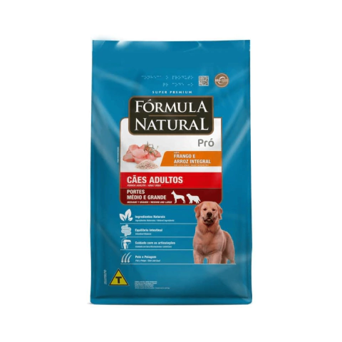 Ração Formula Natural Pró Cães Adultos Medio Grande 15kg Frango
