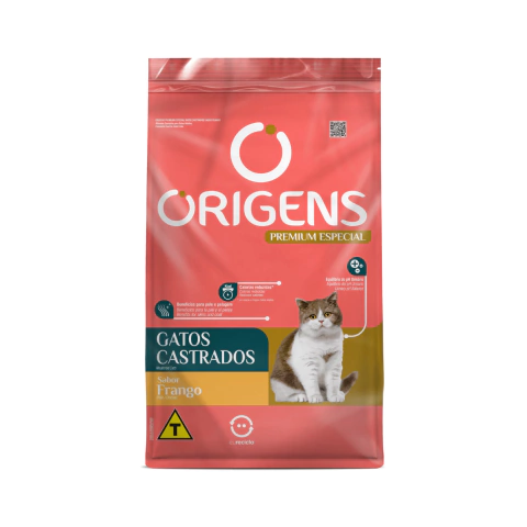 Ração Origens Premium Especial Gatos Castrados Sabor Frango 10,1kg