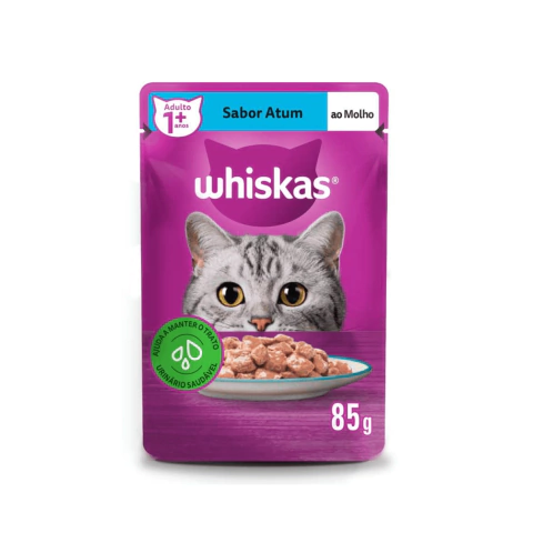 Ração Úmida Whiskas Sachê Atum ao Molho Gatos Adultos 85g