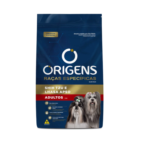 Ração Origens Raças Específicas Shitzu Iasah Cães Adultos - 1kg