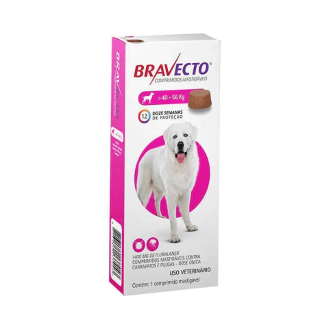 Antipulgas e Carrapatos MSD Bravecto Cães de 40 a 56 kg