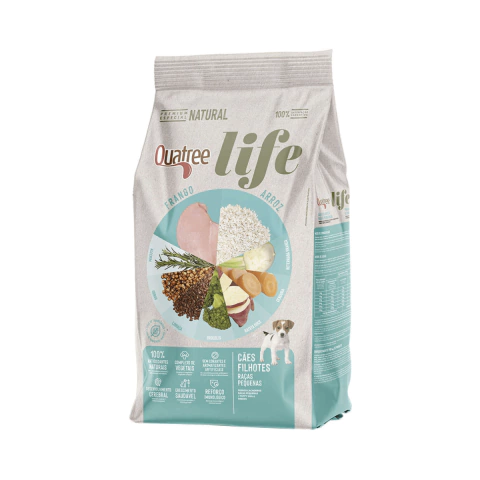 Ração Quatree Life Frango E Arroz Cães Filhotes Raças Pequenas 10kg
