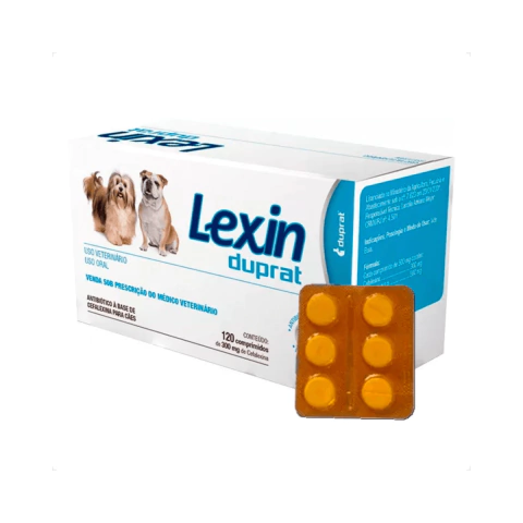 Lexin 300 Mg cartela c/ 6 Comprimidos Cães - Duprat 300mg Cães