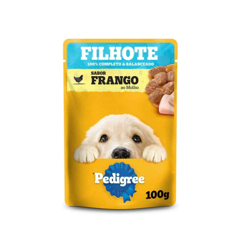 Ração Úmida Pedigree Sachê Frango ao Molho Cães Filhotes 100g