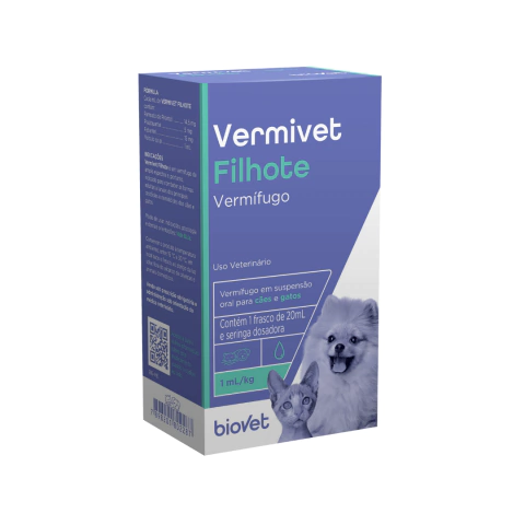 Vermífugo Vermivet Filhote Biovet 20 ml