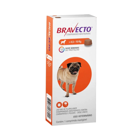 Antipulgas e Carrapatos MSD Bravecto para Cães de 4,5 a 10 Kg