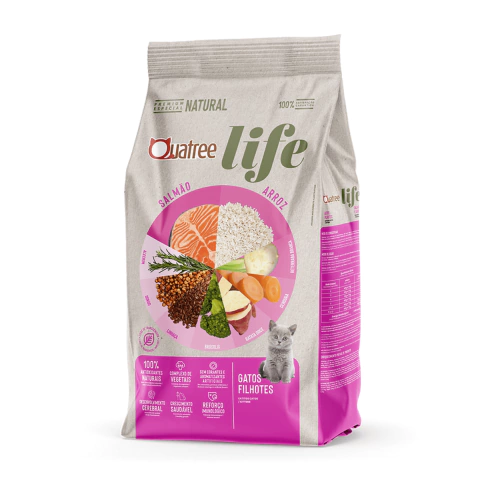 Ração Quatree Life Frango e Arroz Gatos castrados 10,1KG
